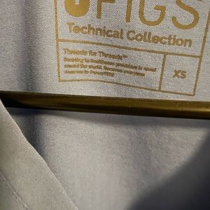 Figs Blue Two Pocket Scrub Top.